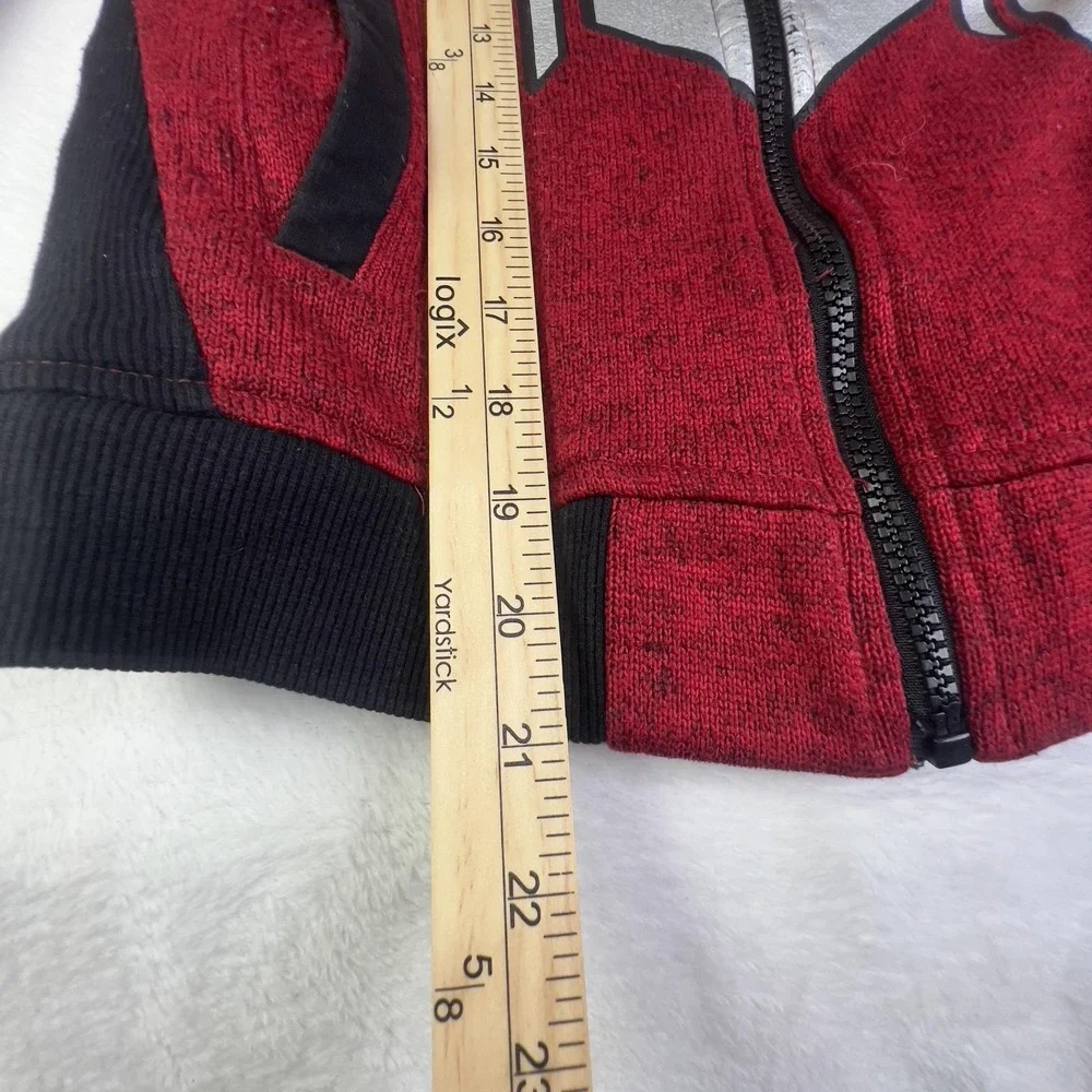 Marvel Spider-Man Homecoming Jacket Kids 7/8 Red Graphic Hooded Fleece‎ Zip